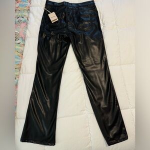Black Leather Mother Pant